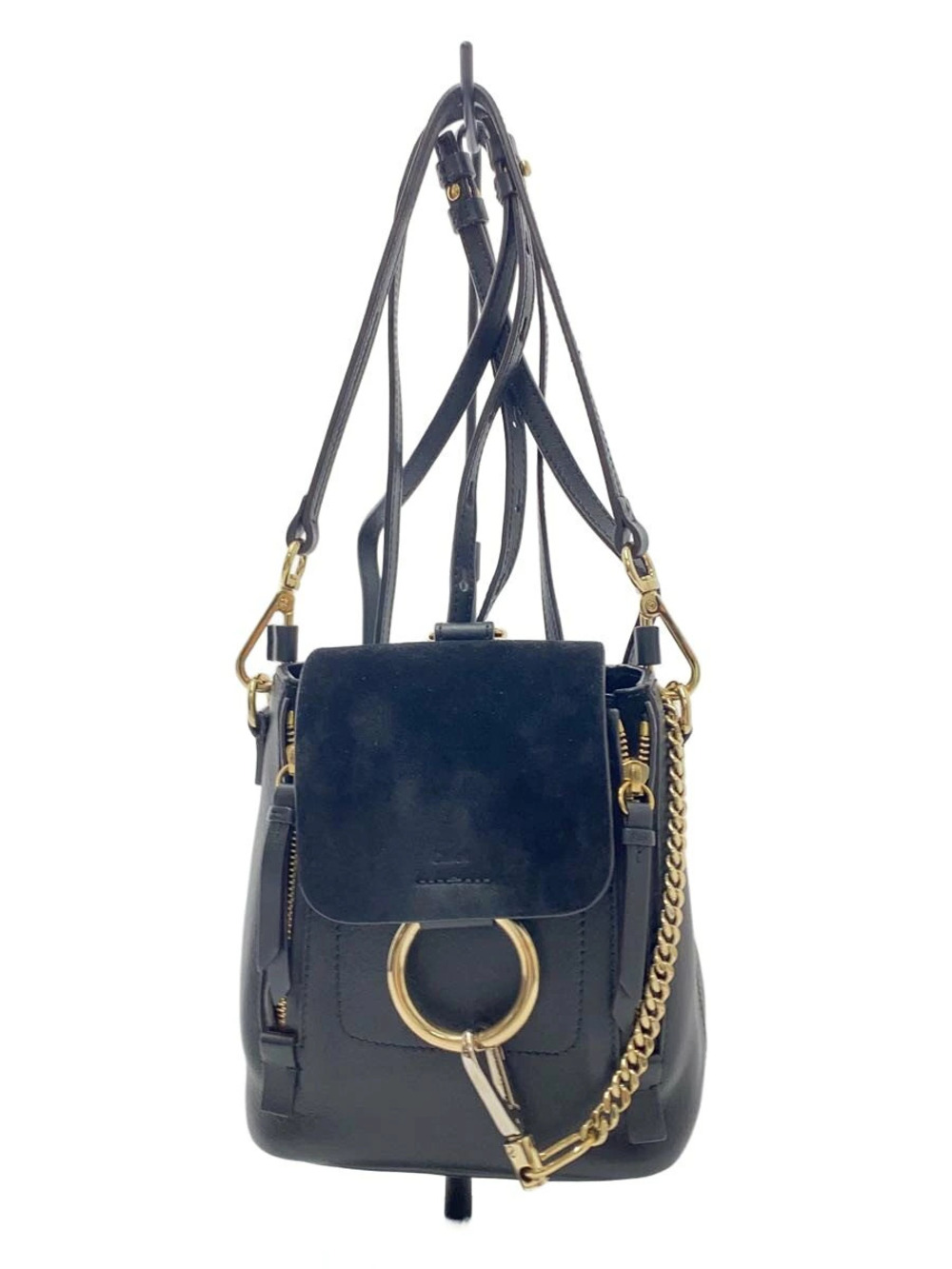 Chloe Backpack Leather Black FAYE